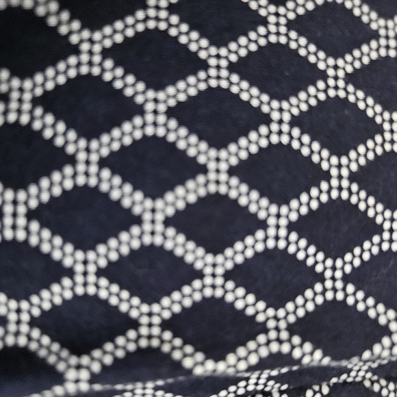 Donna Ricco Womens Pants Size 14 Blue White Slant Pockets Mid Rise - Picture 4 of 10